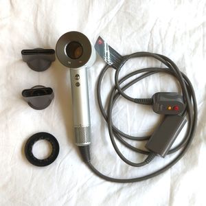 Dyson Supersonic Hairdryer - White & Silver - 3 Styling Attachments